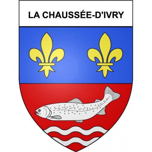 La Chaussée-d'Ivry 28 ville Stickers blason autocollant adhésif