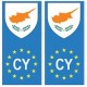 Chypre europe drapeau Autocollant