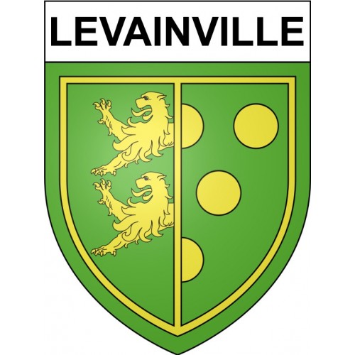 Levainville 28 ville Stickers blason autocollant adhésif