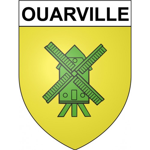 Ouarville 28 ville Stickers blason autocollant adhésif