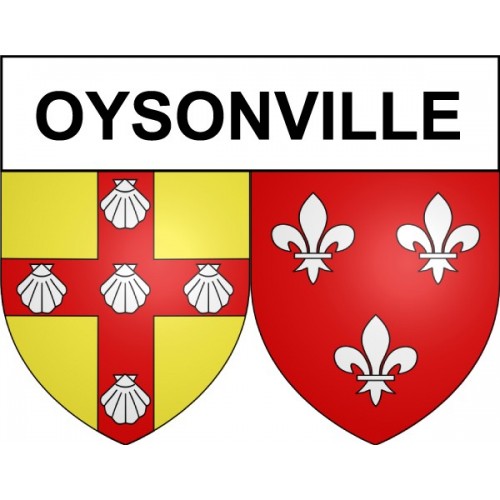 Oysonville 28 ville Stickers blason autocollant adhésif