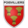 Poisvilliers 28 ville Stickers blason autocollant adhésif