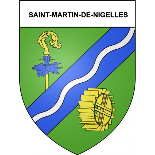 Saint-Martin-de-Nigelles 28 ville Stickers blason autocollant adhésif