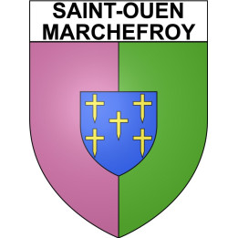 Saint-Ouen-Marchefroy 28 ville Stickers blason autocollant adhésif