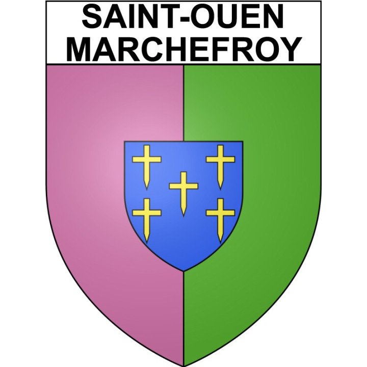 Saint-Ouen-Marchefroy 28 ville Stickers blason autocollant adhésif