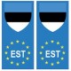 Estonie Eesti europe drapeau Autocollant