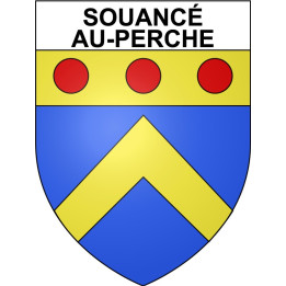 Souancé-au-Perche 28 ville Stickers blason autocollant adhésif
