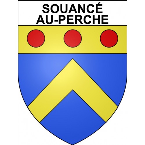 Souancé-au-Perche 28 ville Stickers blason autocollant adhésif