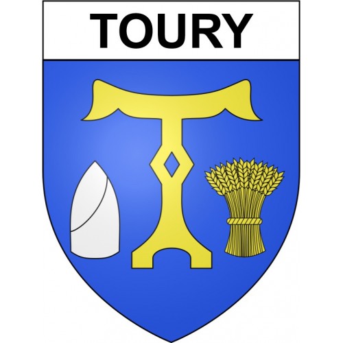 Toury 28 ville Stickers blason autocollant adhésif