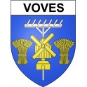 Voves 28 ville Stickers blason autocollant adhésif