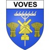 Voves 28 ville Stickers blason autocollant adhésif