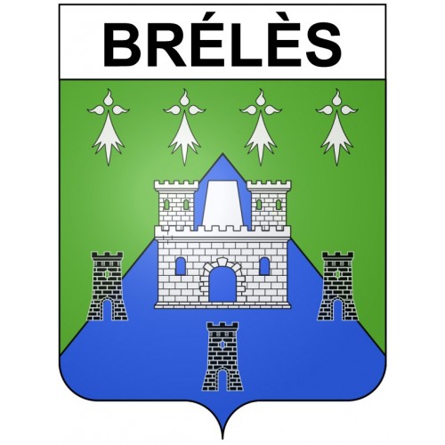 Brélès 29 ville Stickers blason autocollant adhésif