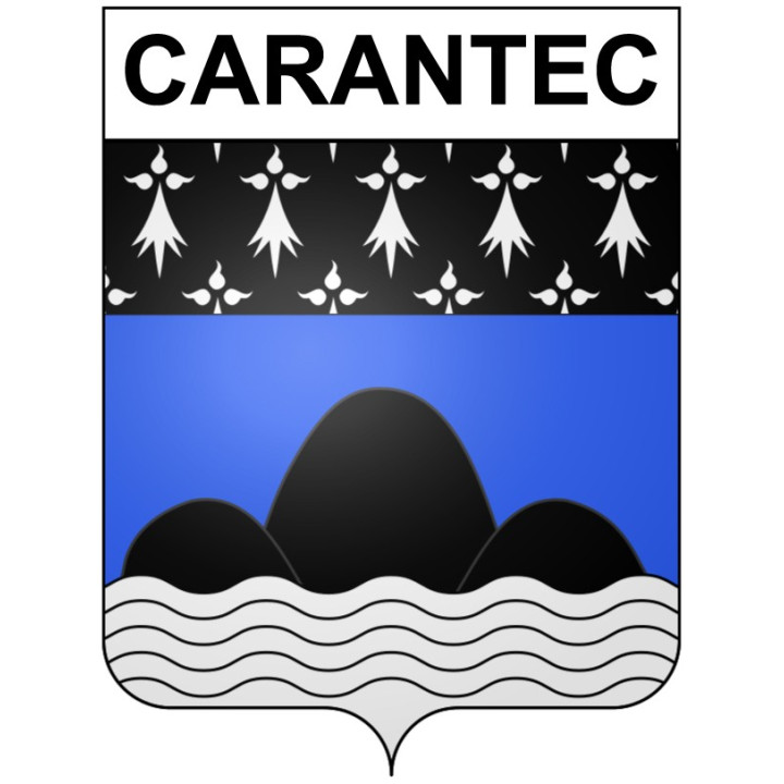 Carantec 29 ville Stickers blason autocollant adhésif