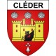 Cléder 29 ville Stickers blason autocollant adhésif