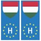 Hongrie Magyarország europe drapeau Autocollant