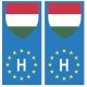 Hongrie Magyarország europe drapeau Autocollant