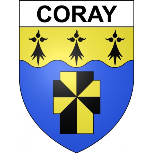 Coray 29 ville Stickers blason autocollant adhésif