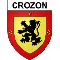 Pegatinas escudo de armas de Crozon adhesivo de la etiqueta engomada