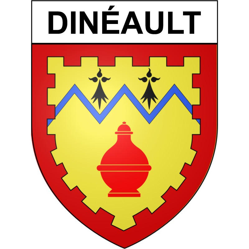 Dinéault 29 ville Stickers blason autocollant adhésif