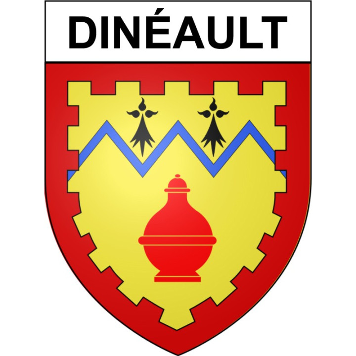 Dinéault 29 ville Stickers blason autocollant adhésif
