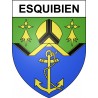 Esquibien 29 ville Stickers blason autocollant adhésif