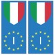Italie Italy europe drapeau Autocollant