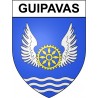 Pegatinas escudo de armas de Bazas adhesivo de la etiqueta engomada