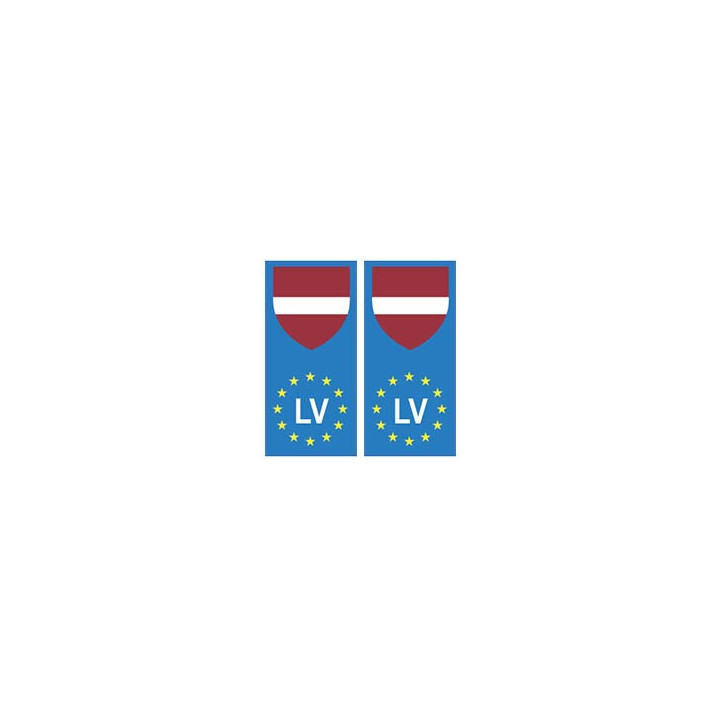 Lettonie Latvija europe drapeau Autocollant