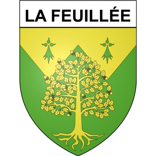 La Feuillée 29 ville Stickers blason autocollant adhésif