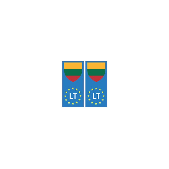 Lituanie Lietuva europe drapeau Autocollant