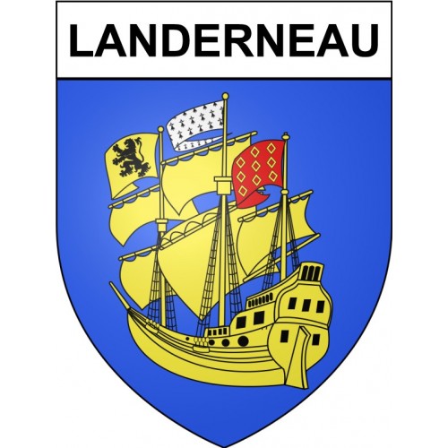 Landerneau 29 ville Stickers blason autocollant adhésif