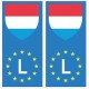 Luxembourg Lëtzebuerg europe drapeau Autocollant