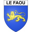 Le Faou 29 ville Stickers blason autocollant adhésif