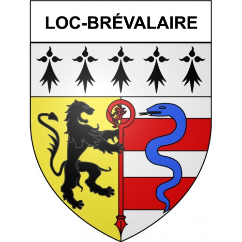Loc-Brévalaire 29 ville Stickers blason autocollant adhésif