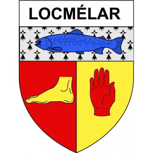 Locmélar 29 ville Stickers blason autocollant adhésif