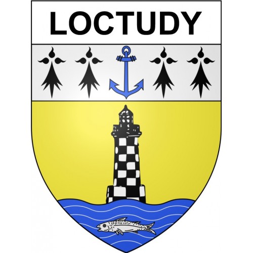 Loctudy 29 ville Stickers blason autocollant adhésif