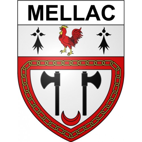 Mellac 29 ville Stickers blason autocollant adhésif