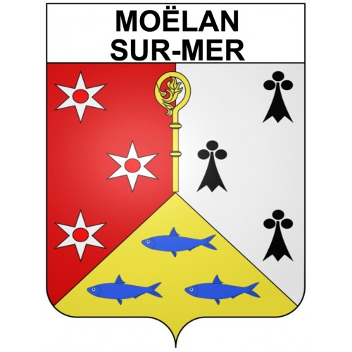 moëlan-sur-mer 29 ville Stickers blason autocollant adhésif