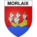 Pegatinas escudo de armas de Morlaix adhesivo de la etiqueta engomada
