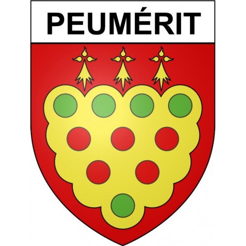 Peumérit 29 ville Stickers blason autocollant adhésif
