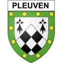 Pleuven 29 ville Stickers blason autocollant adhésif