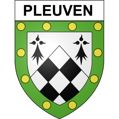 Pleuven 29 ville Stickers blason autocollant adhésif