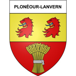 Plonéour-Lanvern 29 ville Stickers blason autocollant adhésif