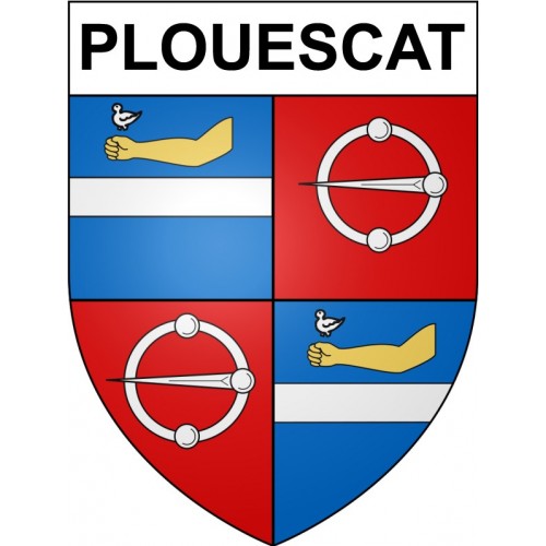 Plouescat 29 ville Stickers blason autocollant adhésif