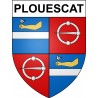 Plouescat 29 ville Stickers blason autocollant adhésif