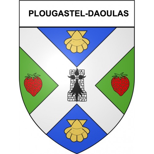 Plougastel-Daoulas 29 ville Stickers blason autocollant adhésif