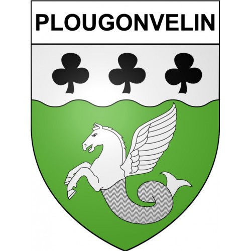 Plougonvelin Sticker wappen, gelsenkirchen, augsburg, klebender aufkleber