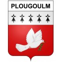 Plougoulm 29 ville Stickers blason autocollant adhésif