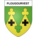 Plougourvest 29 ville Stickers blason autocollant adhésif