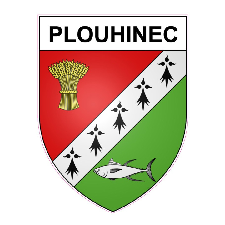 Plouhinec 29 ville Stickers blason autocollant adhésif